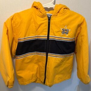 Toddler Hooded Jacket with Star Logo. Soft lining of jacket and hood. 3T. EUC